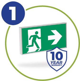 1 - Long life LED emergency and exit luminaires